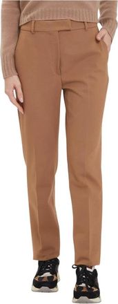 Max Mara Mirto Broek - Dames - Slim Fit Broeken - Beige - M - Broeken