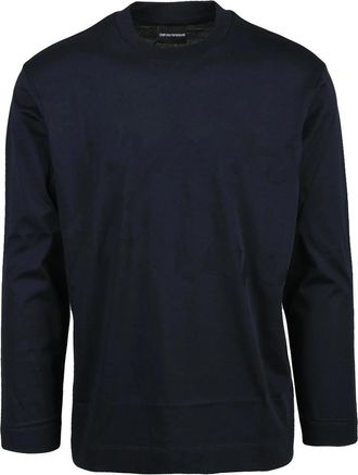 Emporio Armani Crew Neck Cotton T-Shirt With Minimalist Design