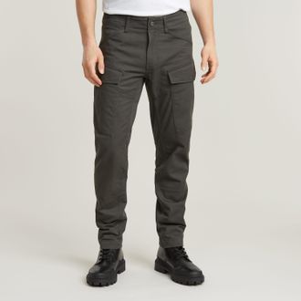 G-Star Cargohose G-STAR Rovic Cargo regular tapered, Herren, Gr. 31, L&auml;nge 34, grau (raven), Web, Obermaterial: 99% Baumwolle, 1% Elasthan, gerade, unten sch