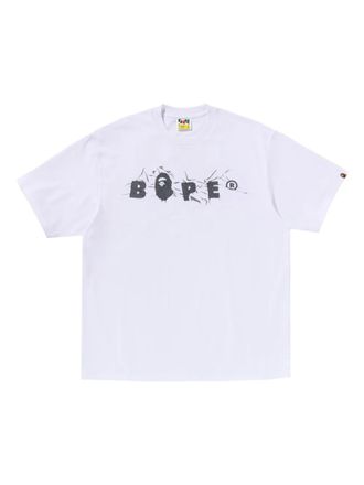 A Bathing Ape logo-print T-shirt - men - Cotton - M - White