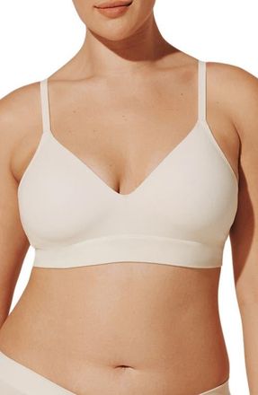Thirdlove Seamless Stretch Cotton Blend Wireless Bra in Sea Salt at Nordstrom, Size X-Large