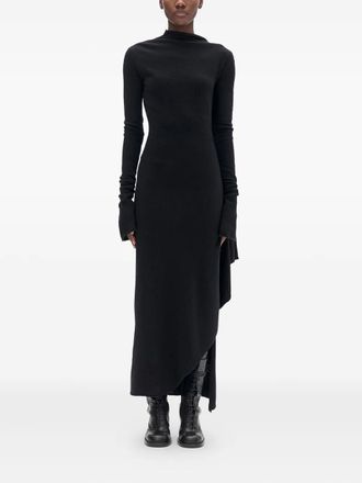 Ann Demeulemeester wool high-neck dress - women - Wool - L - Black