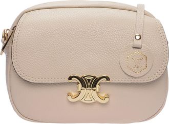 Luisa Vannini Beige Rundleer Tas