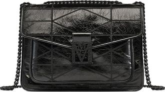 MCM Travia Quilted Shoulder Bag in Crushed Leather in Black at Nordstrom