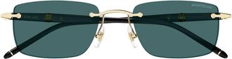 Montblanc Sunglasses Mb0344 S 006 Gold/Dark Green Men