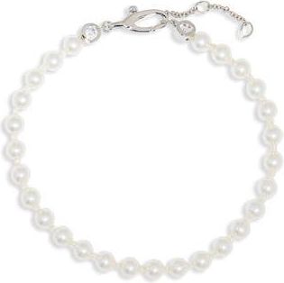 Nadri Perle Faux Pearl Bracelet in Rhodium at Nordstrom Rack