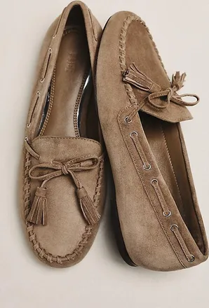 Paige Ezra Suede Moccasins