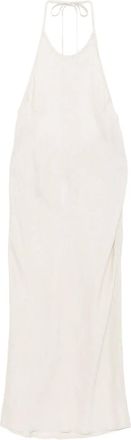 James Perse Abito in lino con scollatura posteriore - Toni neutri