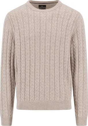 Fynch-Hatton Strickpullover FYNCH-HATTON, Herren, Gr. XXL, new sanftes wei&szlig;, Strick, Obermaterial: 65% Baumwolle, 35% Wolle, unifarben, normal h&uuml;ftbedeckend, Rundh