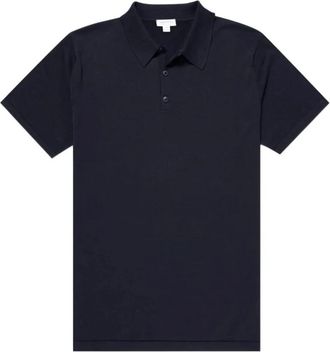Sunspel Eiland Polo Shirt voor Mannen - Heren - Polos - Zwart - S - Tops
