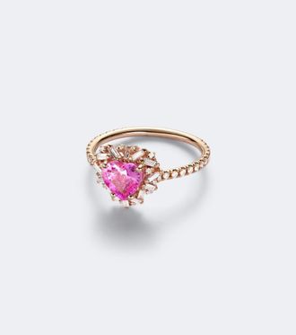 Suzanne Kalan Anello in oro rosa 18kt con zaffiro e diamanti