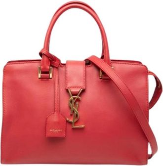 Saint Laurent Pre-owned Downtown Cabas - Dames - Vintage Handtas - Rood - ONE Size - Leer - Vintage