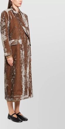 Uma Wang velvet double-breasted coat
