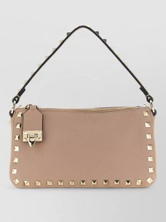 Valentino Garavani rockstud spike leather clutch bag