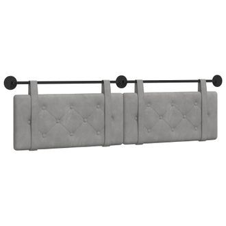 vidaXL Cabecero Colgante Gris Claro Terciopelo Vidaxl
