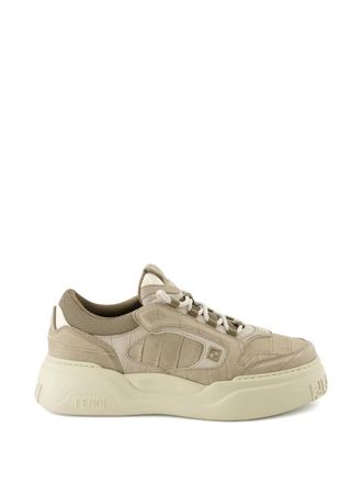 Fendi Sneakers Force con effetto coccodrillo - Grigio