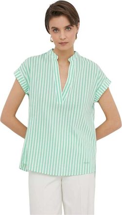 Joop Blouses - Dames - Blouses - Groen - S - Katoen - Overhemden