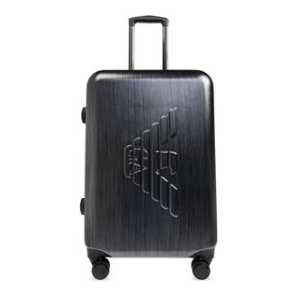 Emporio Armani Cabin Bags, male, Black, Size: ONE SIZE Rolling Suitcase