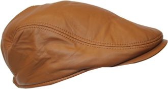 Generic Men Golf Cap Light TAN Genuine Real Leather Gatsby BUNNET Beret Cabbie
