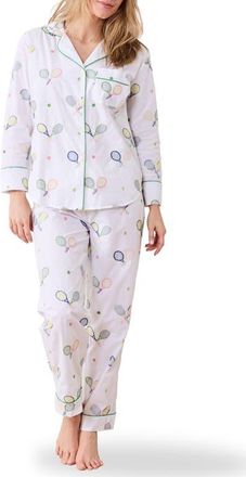 Printfresh Long Sleeve Organic Cotton Pajamas Set in Cloud at Nordstrom, Size X-Small