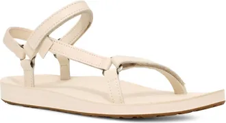 Teva Womens Original Universal Slim Leather Sandal In Birch