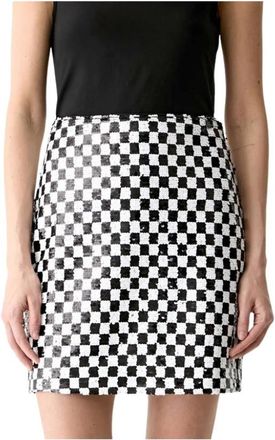 Karl Lagerfeld Checkerboard Mini Rok - Dames - Korte rokken - Veelkleurig - S - Polyester - Rokken