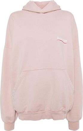Balenciaga Logo-print hoodie - unisex - Cotton - 3 - Pink
