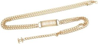 Chanel Pre-owned Vintage Ketting Riem - Dames - Vintage Accessoires - Geel - ONE Size - Vintage