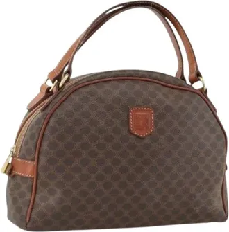 Celine Pre-owned Handbags, female, Brown, Size: ONE SIZE Pre-owned Vintage Macadam Canvas Hand Bag