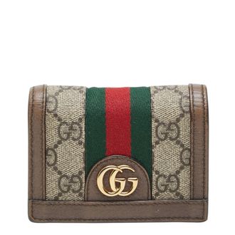 Gucci Beige Multi-Color Leather Wallet (Bi-Fold) (Pre-Owned)