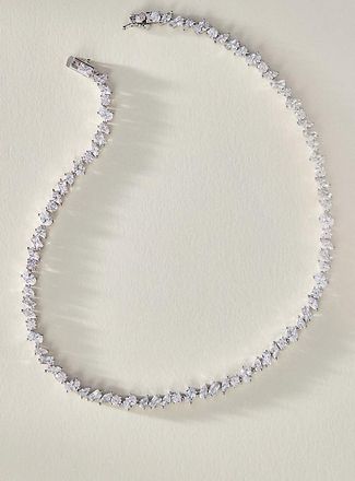 Shashi Pear Diamond Tennis Necklace
