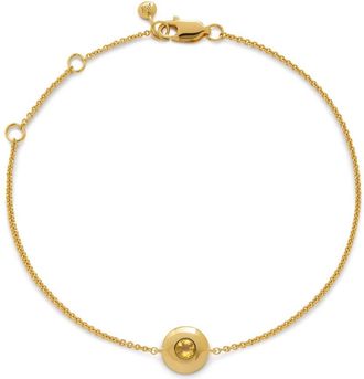 Monica Vinader Bracciale November Birthstone in oro vermeil 18kt