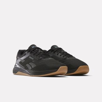 Reebok Trainingsschuh REEBOK NANO X5, Damen, Gr. 37,5, schwarz (schwarz, grau 5, reebok lee 3), Synthetik, Textil, Schuhe Trainingsschuh