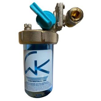 WK Dosatore Ruotabile di Polifosfato per Caldaia, Utile per Filtrazione Acqua,con Inclusa 1 Cartuccia, Funge da Anticalcare e Anticorrosione per Tutti