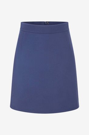 Akris A-f&ouml;rmiger kurzer Wolltwillrock