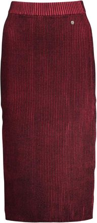 Desigual Bloody Long Skirt - Dames - Midirokken - Rood - M - Polyester - Rokken