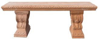 Biscottini International Banco De Terracota 100% Hecho A Mano En Italia