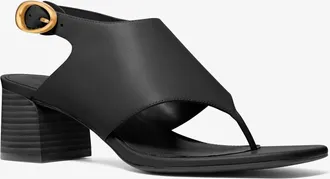 Michael Kors Kya Flex Leather Thong Sandal