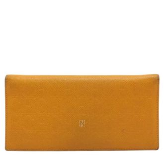 Carolina Herrera Pre-owned Wallets, female, Yellow, Size: ONE SIZE Pre-owned Leather wallets