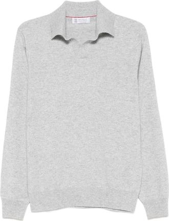 Brunello Cucinelli Long-sleeve Polo Sweater
