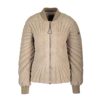 Moncler Radiance Flight Down Bomber Jacket - female - Moncler - Down Jackets - Beige - XS - Jackets