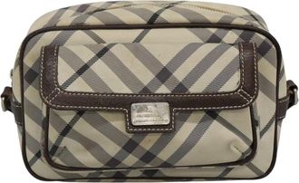 Burberry Nova Check Beige Nylon Shoulder Bag (Pre-Owned)