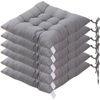 Elle 6 Cojines Cuadrados Para Silla De 40x40 Cm, Coj&iacute;n De Asiento, Coj&iacute;n Decorativo Para El Hogar, Coj&iacute;n Acolchado Para Silla, Coj&iacute;n C&oacute;modo Y Colorido Para