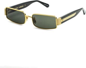 Linda Farrow Lfl 1532 C1 SUN Zonnebrillen - unisex - Zonnebrillen - Geel - 56 MM - Accessoires