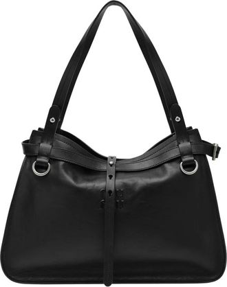 Miu Miu Bolso de Hombro de Piel con Logo - Bags - Mujer - Negro - ONE SIZE