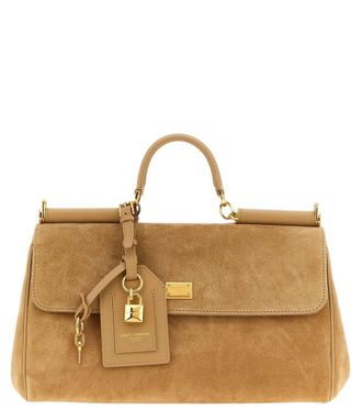 Dolce & Gabbana Beige My Sicily Medium Satchel