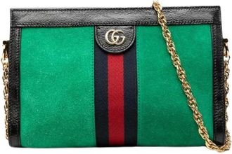 Gucci Pre-owned Cross Body Bags, female, Green, Size: ONE SIZE Pre-owned Ophidia Crossbody Bag