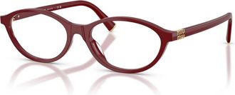 Miu Miu Mu 09Xv Optical Frame - unisex - Brillen - Rood - 53 MM - Accessoires