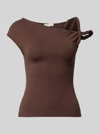 LeGer By Lena Gercke Top im One-Shoulder-Look Modell Fenna in Mittelbraun, Gr&ouml;&szlig;e 34