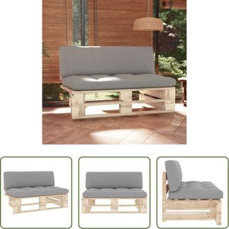 vidaXL Divano su pallet - Divano Centrale Giardino su Pallet in Legno di Pino Impregnato